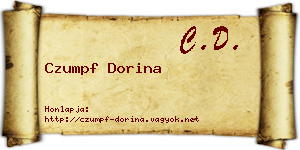 Czumpf Dorina névjegykártya